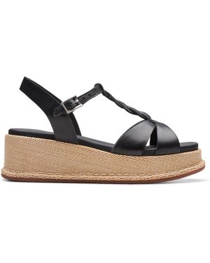 Clarks Kimmei Twist Wedge Heeled Sandals - Blue