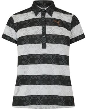 PUMA (9) Golf Ss Border Polo - Black