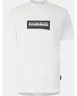 Napapijri Nap Box Logo Short Sleeve T-Shirt - White