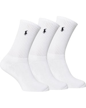 Polo Ralph Lauren 3-Pack Pp Crew Socks - White