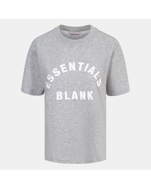 Blank Essentials Blank Arched Print Puff T-Shirt Ladies - Grey