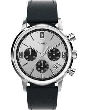 Timex L Marlin Quartz Analogue Watch - Metallic