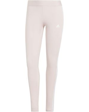 adidas Essentials 3 Stripe Leggings - Natural