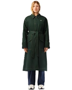 Lacoste Water-Resistant Lightweight Rain Anorak - Green