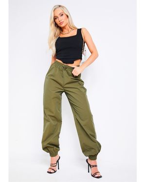 Missy Empire Cuff Toggle Cargo Trouser - Green