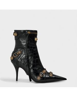 Balenciaga Heeled Ankle Boots - Black