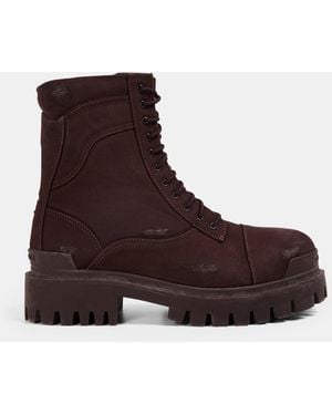 Balenciaga Bal Combat Strike Boots - Brown