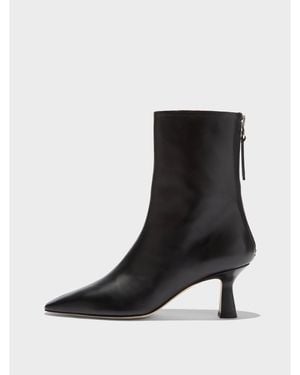 Aeyde Elina Calf Ankle Heeled Boots - Black
