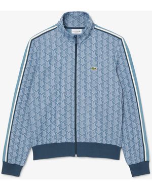 Lacoste Paris Zip-Up Jacquard Track Jacket - Blue