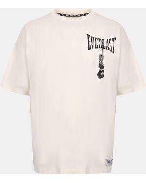 Everlast Cotton Short Sleeve Crew Neck T-Shirt - Natural