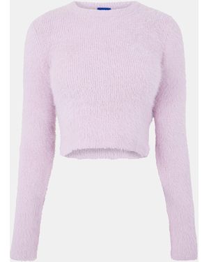 HUGO Fine Knit Crew Neck Jumper - Purple
