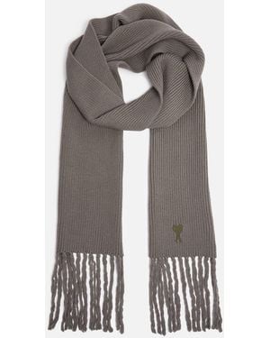 Ami Paris Adc Scarf - Grey