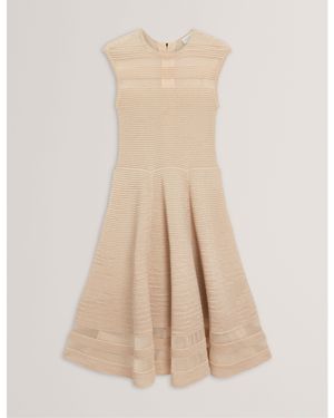 Ted Baker Knitted Jumper Dress - Natural