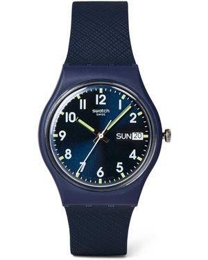 Swatch Core Analogue Quartz Watch - Blue