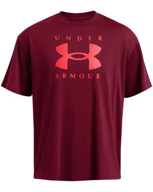 Under Armour Heavyweight Branded Short Sleeve T-Shirt - Red