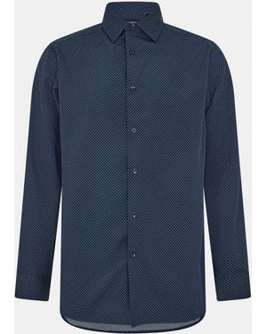 Scotch & Soda And Pattern Long Sleeve Shirt Collar - Blue
