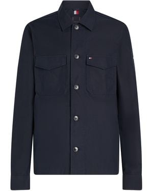 Tommy Hilfiger Cotton Nylon Shirt Jacket - Blue