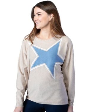 Maison De Nimes Star Crew Neck Jumper - Blue