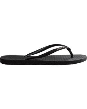 Havaianas Slim Sparkle Flip Flops - Black