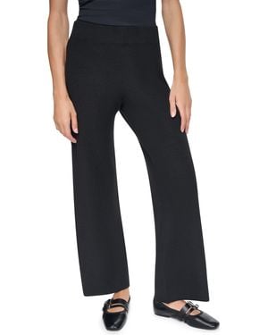 DKNY Sportswear Striped Fleece Joggers - Black