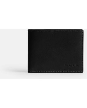 COACH Leather Billfold Wallet - Black