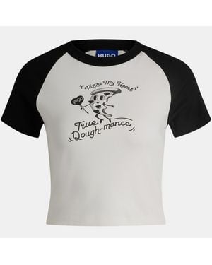 HUGO Deer Print Baby Tee - Black