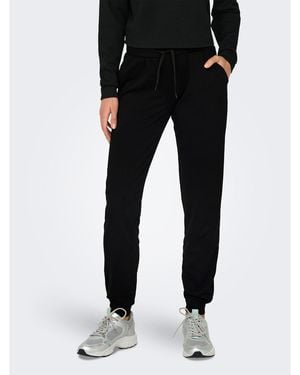 Only Play Open Hem Fleece Joggers - Black