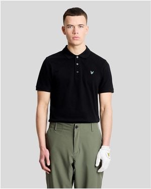 Lyle & Scott Lyle & Scott Golf Eagle Polo Shirt - Black