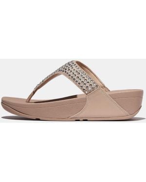 Fitflop Lulu Maxi-Crystal Toe-Post Sandals - Brown