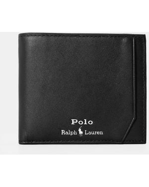 Polo Ralph Lauren Smooth Leather Billfold Wallet - Black