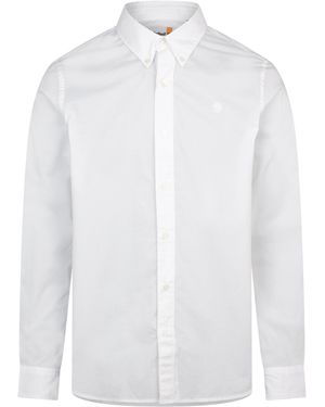 Timberland Long-Sleeve Stretch Cotton Shirt - White