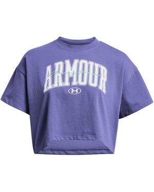 Under Armour Hw Scrip Wm Cr Ss - Purple