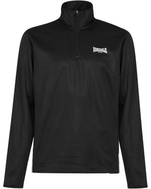 Lonsdale London 2S Quarter Zip Track Top - Black