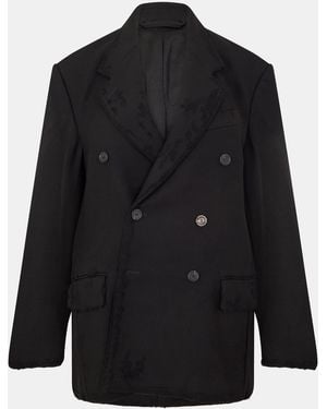 Balenciaga Structured Insulated Aviator Jacket - Black