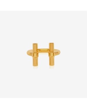 Rachel Jackson Adjustable T-Bar Band Ring - Metallic
