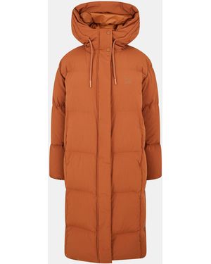 HUGO Fini Long Puffer Jacket - Orange