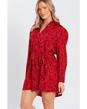 Wednesday's Girl Long-Sleeve Dress Shirt - Red