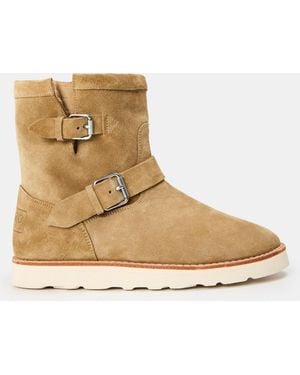 KENZO Cosy Flat Ankle Boots - Natural