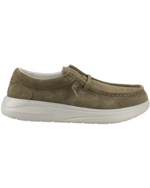 HEYDUDE Wally X Suede Shoes - Green