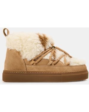 Inuikii Teddy Low Textured Low-Cut Snug Boots - Natural