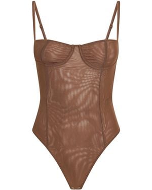 GOOD AMERICAN Bustier Bodysuit - Brown