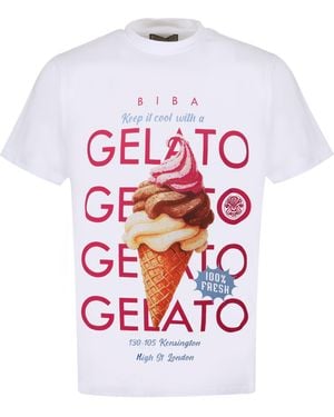 Biba Oversized Graphic T-Shirt - White