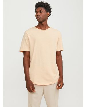Jack & Jones And Crew Neck Regular Fit T-Shirt - Natural
