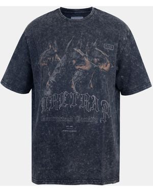 Firetrap Acid Wash Oversized T-Shirt - Blue