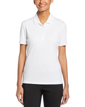Callaway Apparel Tournament Golf Short-Sleeve Performance Polo Shirt - White