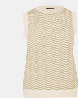 French Connection London Knitted Jumper Vest - Natural