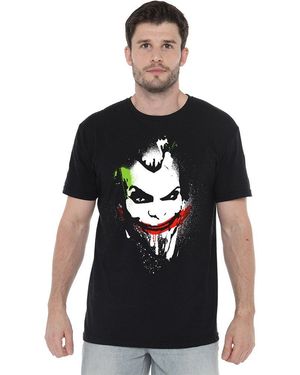 Dc Comics Joker Big Face Cotton T-Shirt - Black
