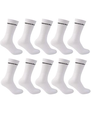 Donnay 10 Pack Crew Socks 12 - White