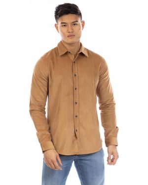Peter Werth Bicknell Long Sleeve Plain Shirt - Brown