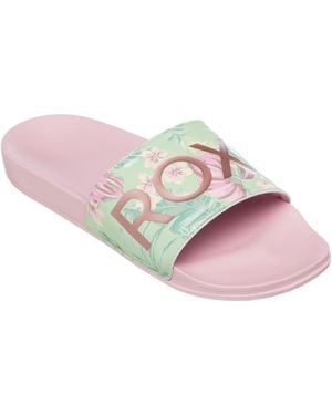 Roxy Slippy Flip Flops - Pink